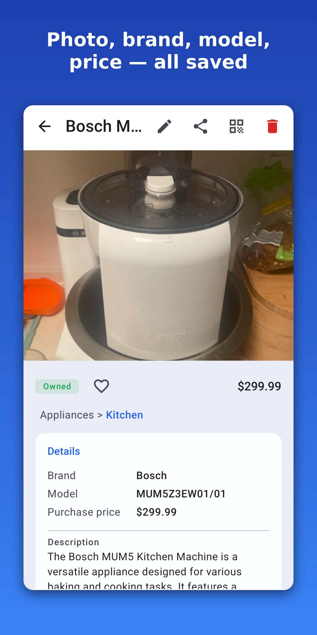 CoT: Home Inventory screenshot
