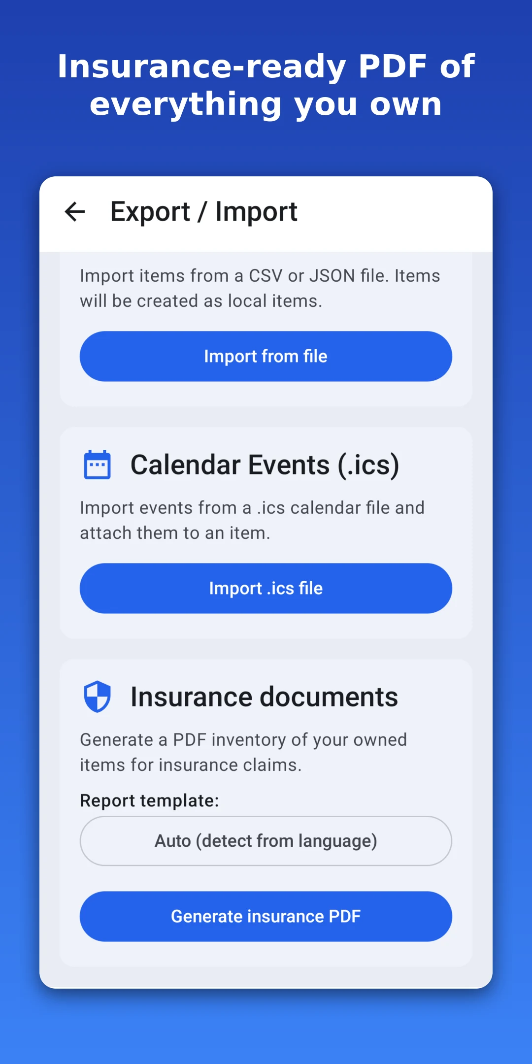 CoT: Home Inventory screenshot